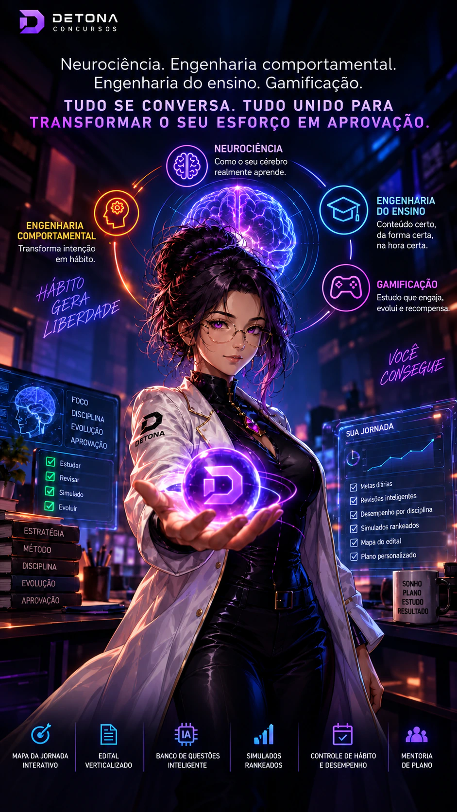 Dra. Sinapse apresenta neurociência, engenharia do ensino e gamificação aplicadas à jornada de estudo